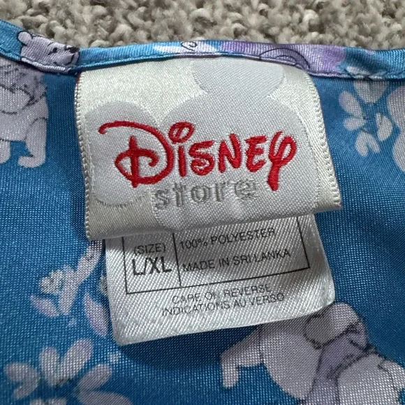 Vintage Disney Store Blue Winnie The Pooh Satin PJ Slip Dress‎ Large - Picture 6 of 9